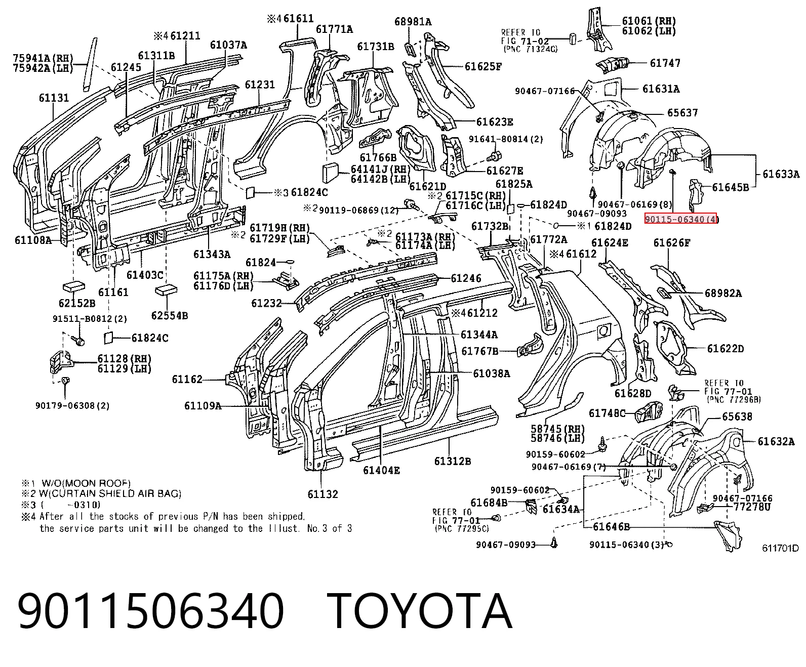 9011506340 Toyota