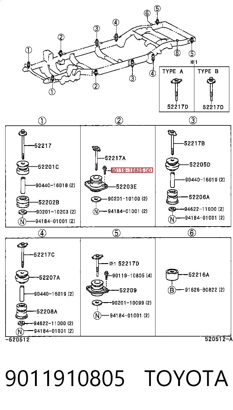 9011910805 Toyota