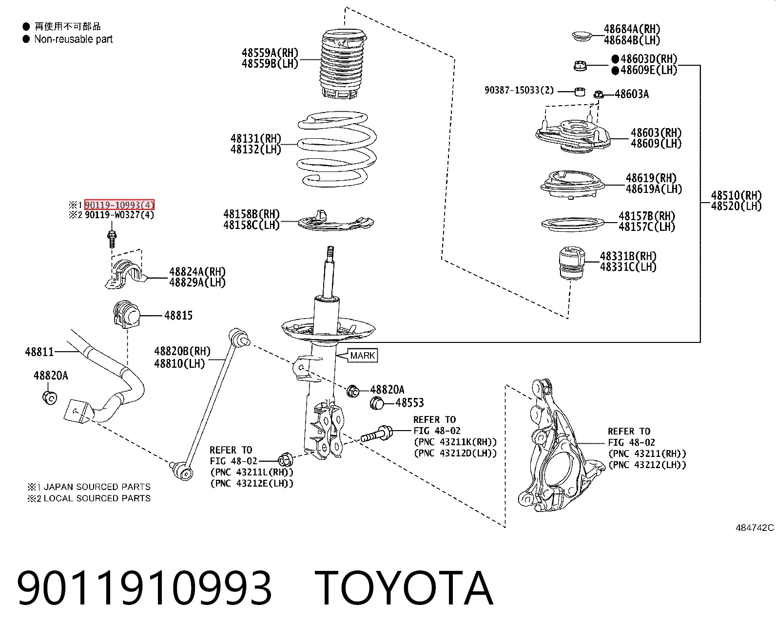 9011910993 Toyota