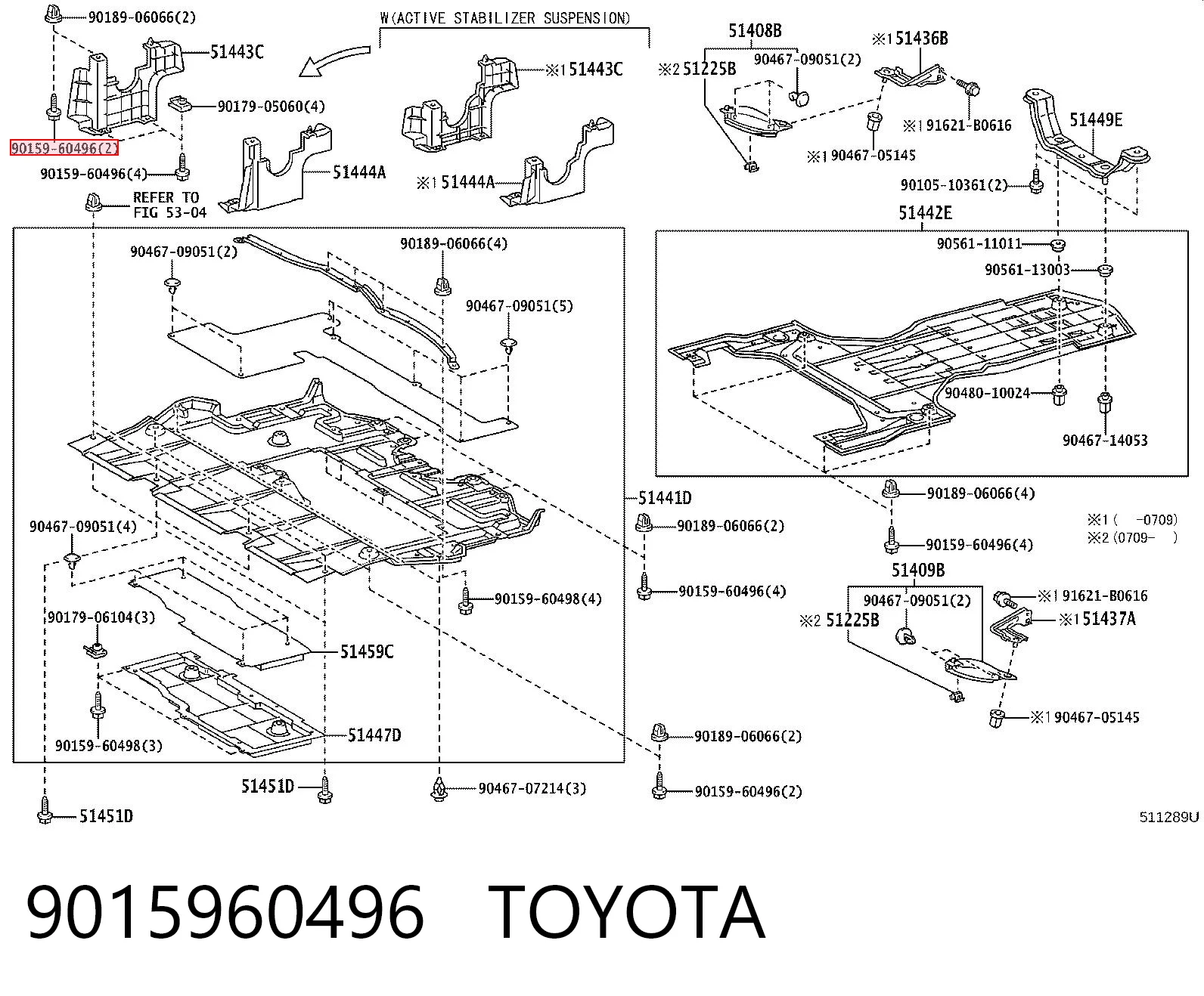 9015960496 Toyota Clip de fijación del guardabarros delantero