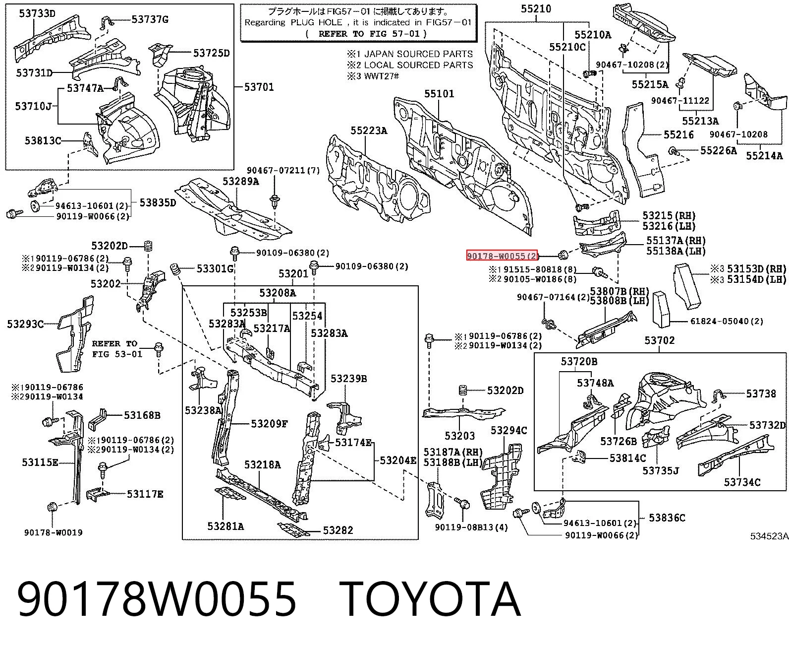 90178W0055 Toyota