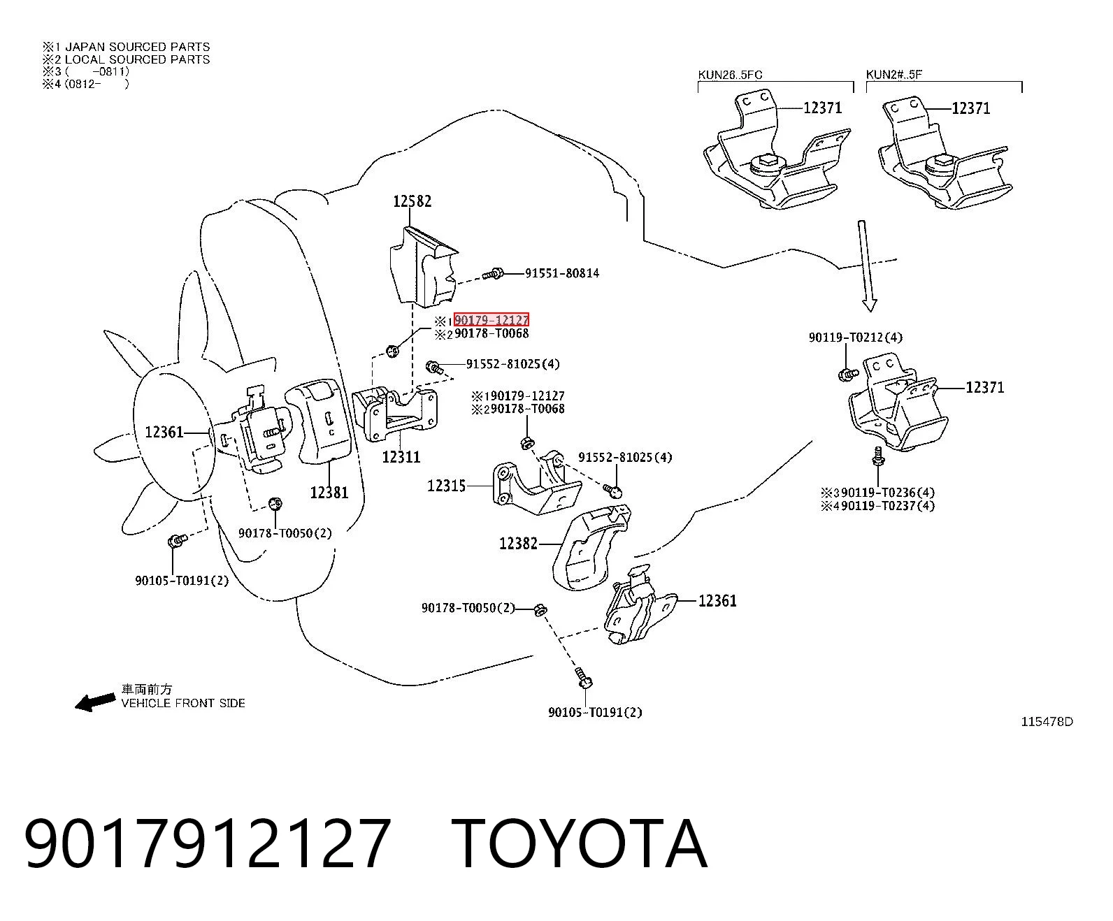 9017912127 Toyota