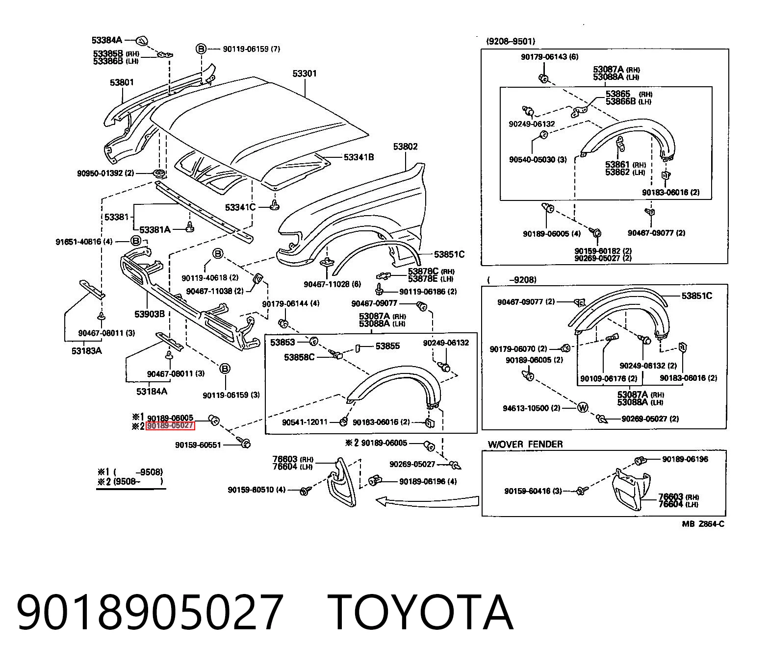 9018905027 Toyota