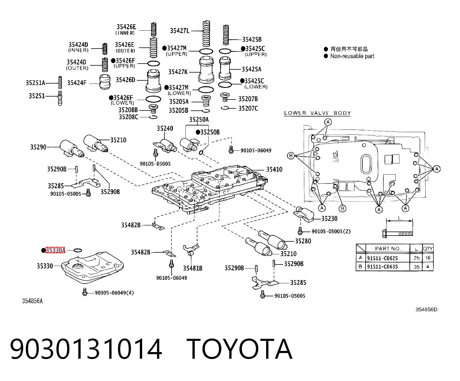 9030131014 Toyota Anillo de sellado del filtro de transmisión automática