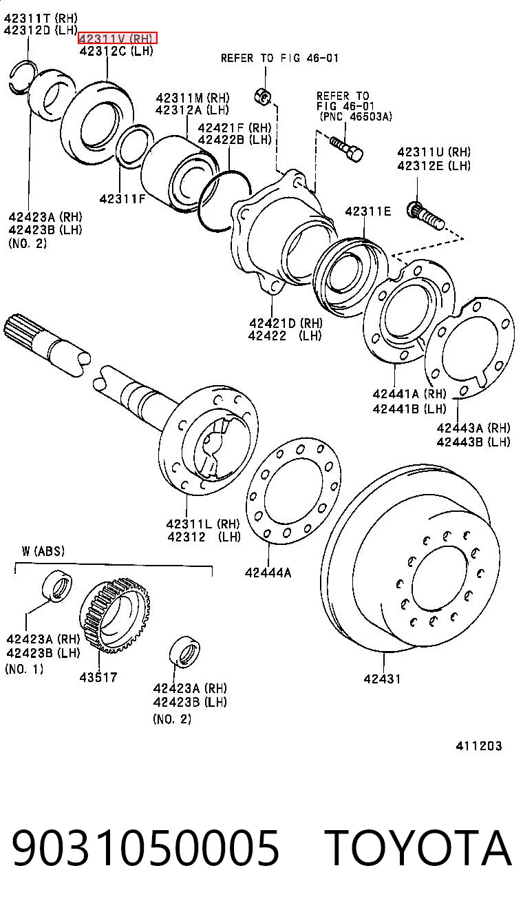 Retén interior del semieje trasero Musashi T1351