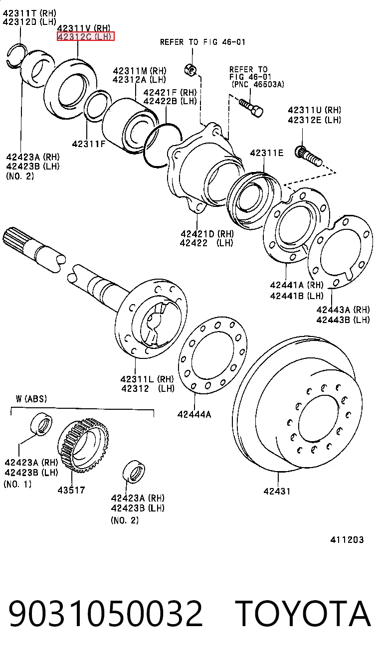 Retén interior del semieje trasero T1351 Musashi