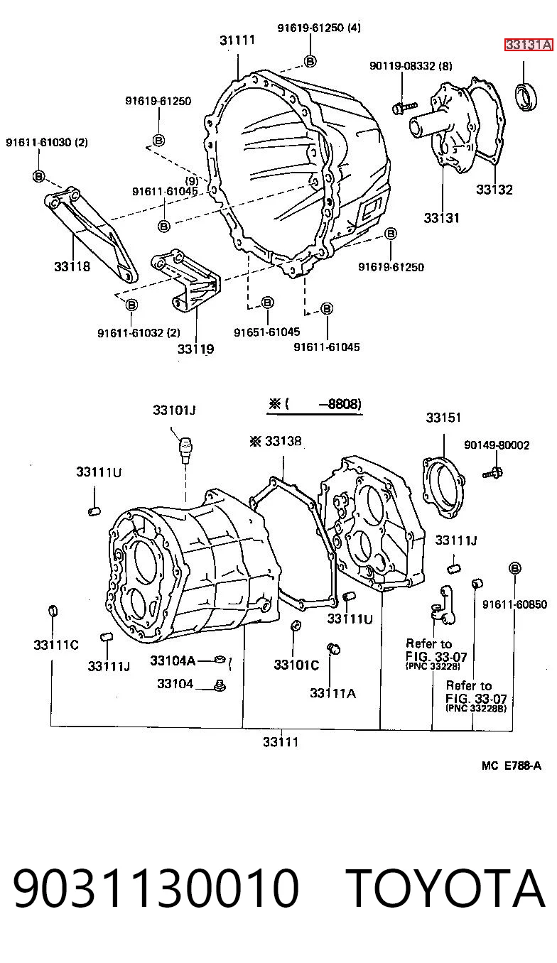 T1050 Musashi Retén del eje primario de la transmisión