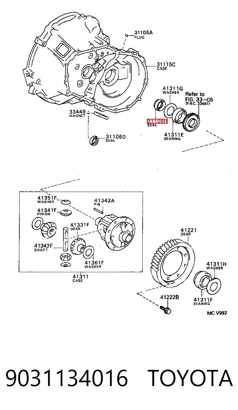 9031134016 Toyota