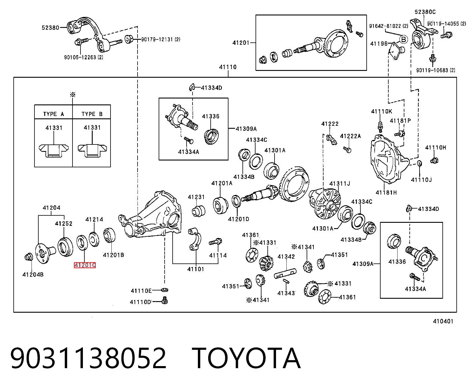 9031138052 Toyota