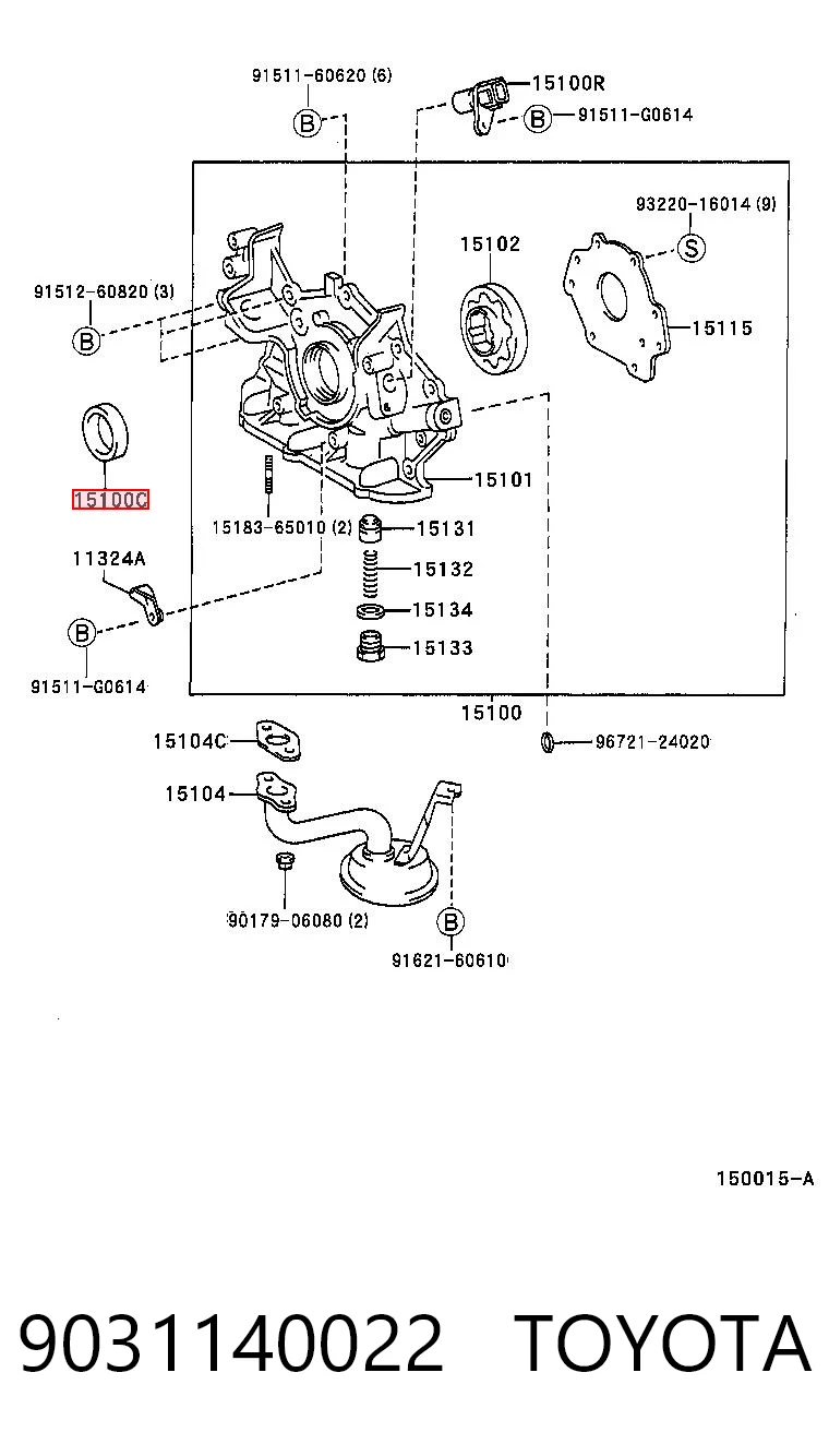 MK040F3 Koyo Retén del cigüeñal frontal