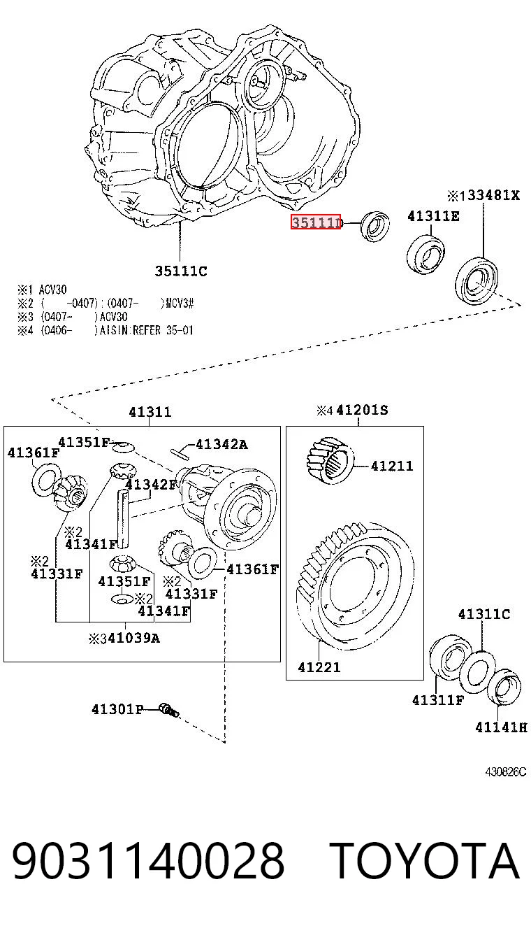 9031140028 Toyota