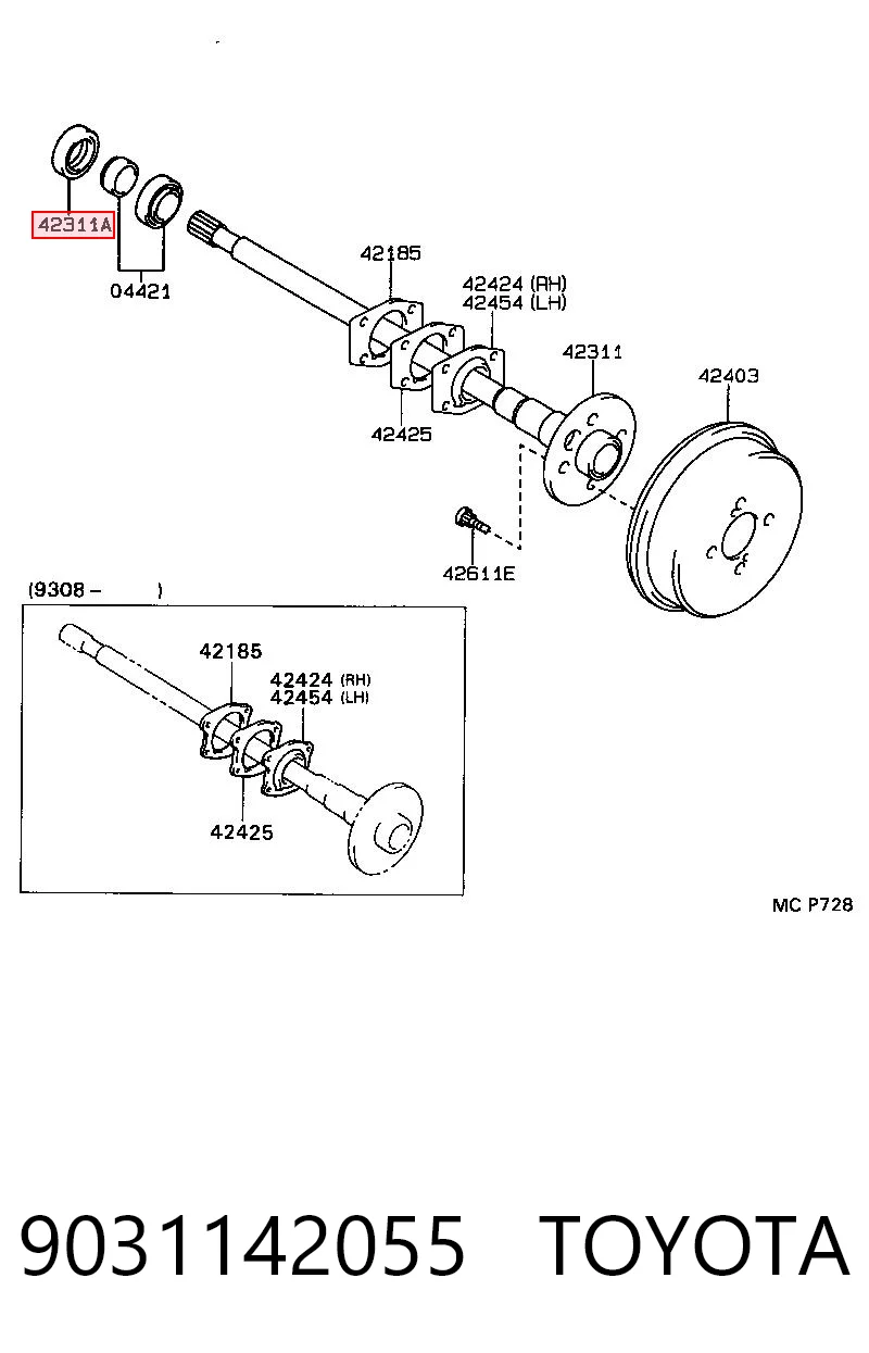 Retén del semieje trasero M4522 Musashi