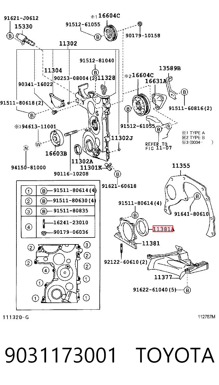  Retén de cigüeñal Toyota Yaris 