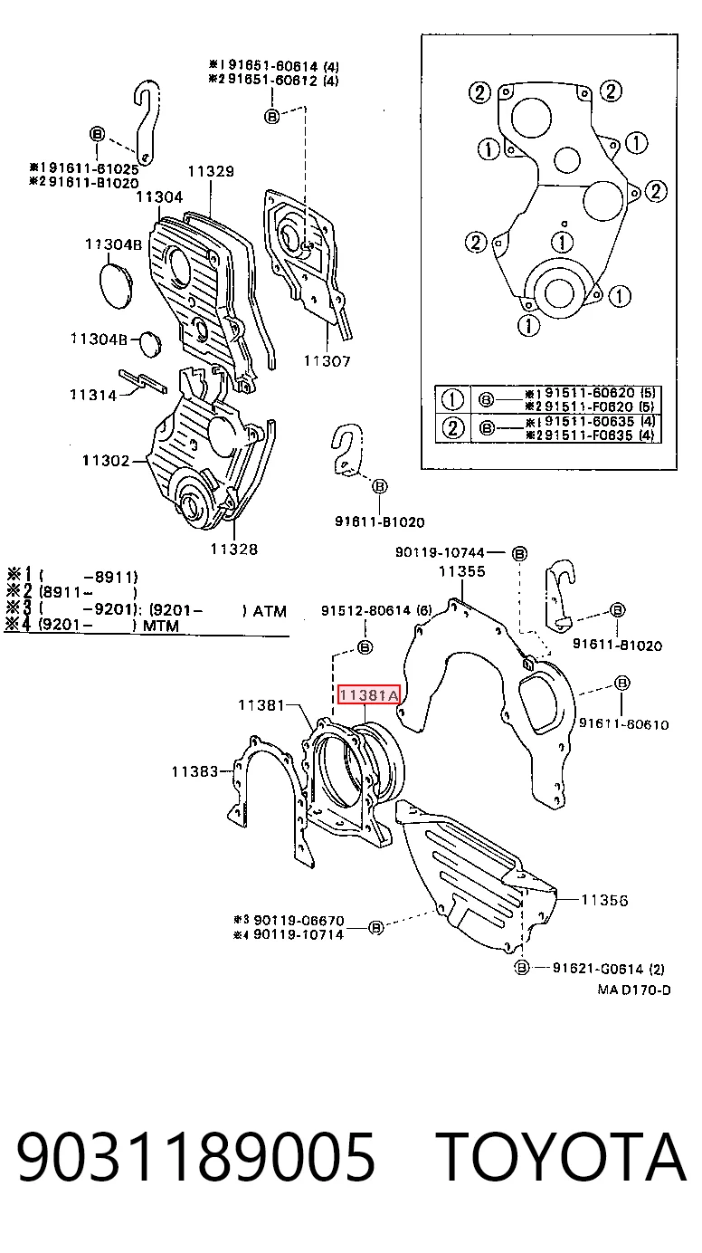 T1356 Musashi Anillo retén cigüeñal