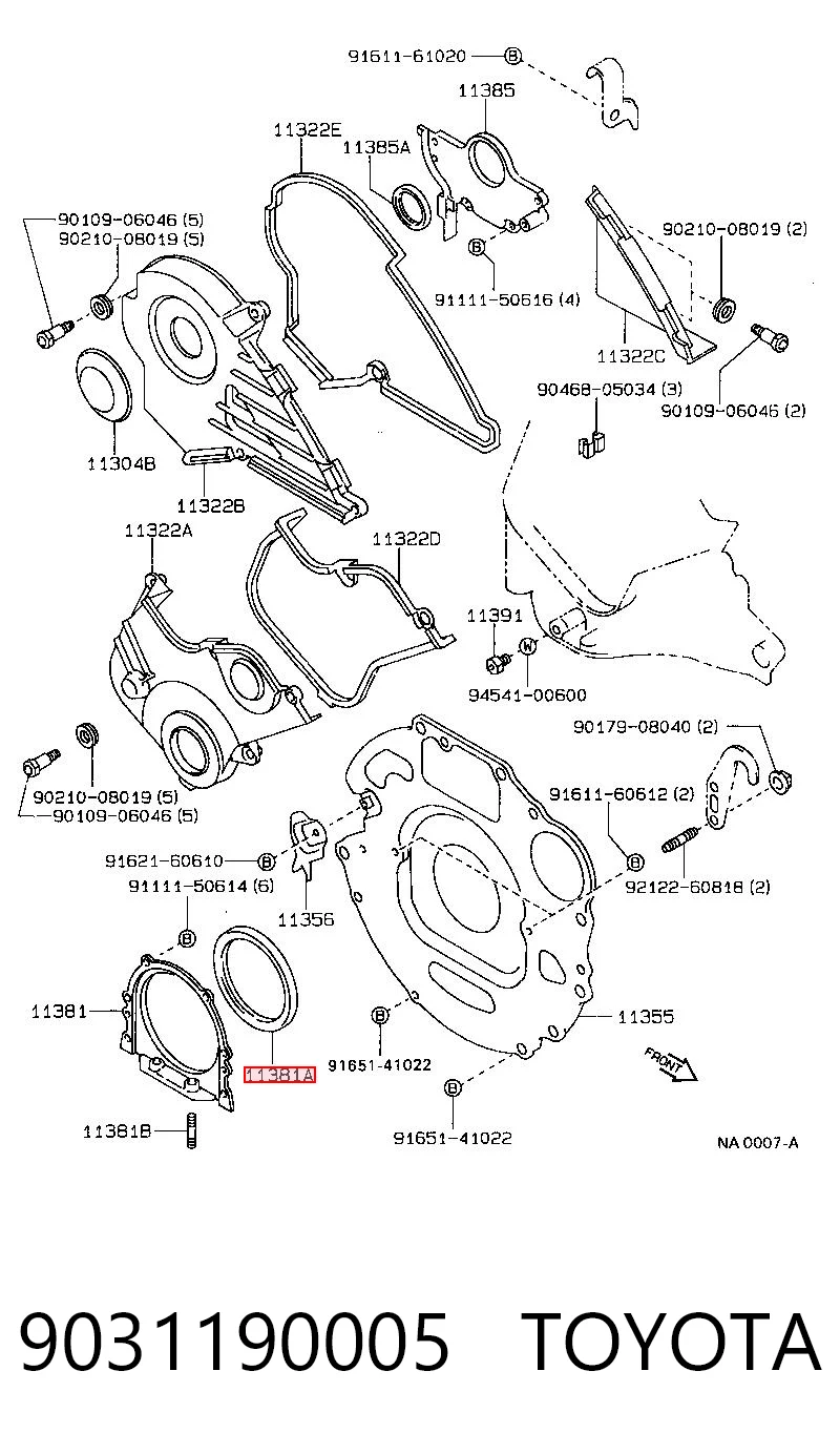 T1267 Musashi Anillo retén cigüeñal