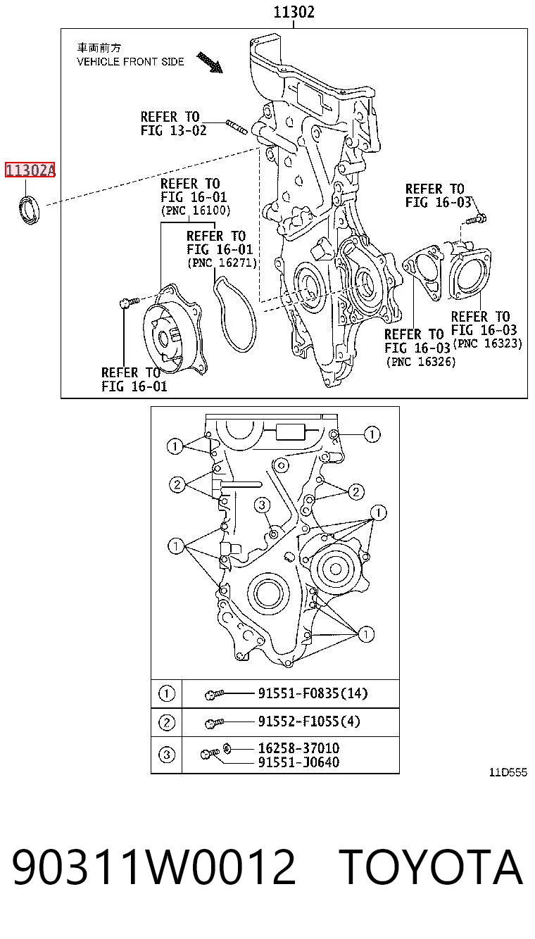Retén delantero del árbol de levas para Citroen C3 I FC