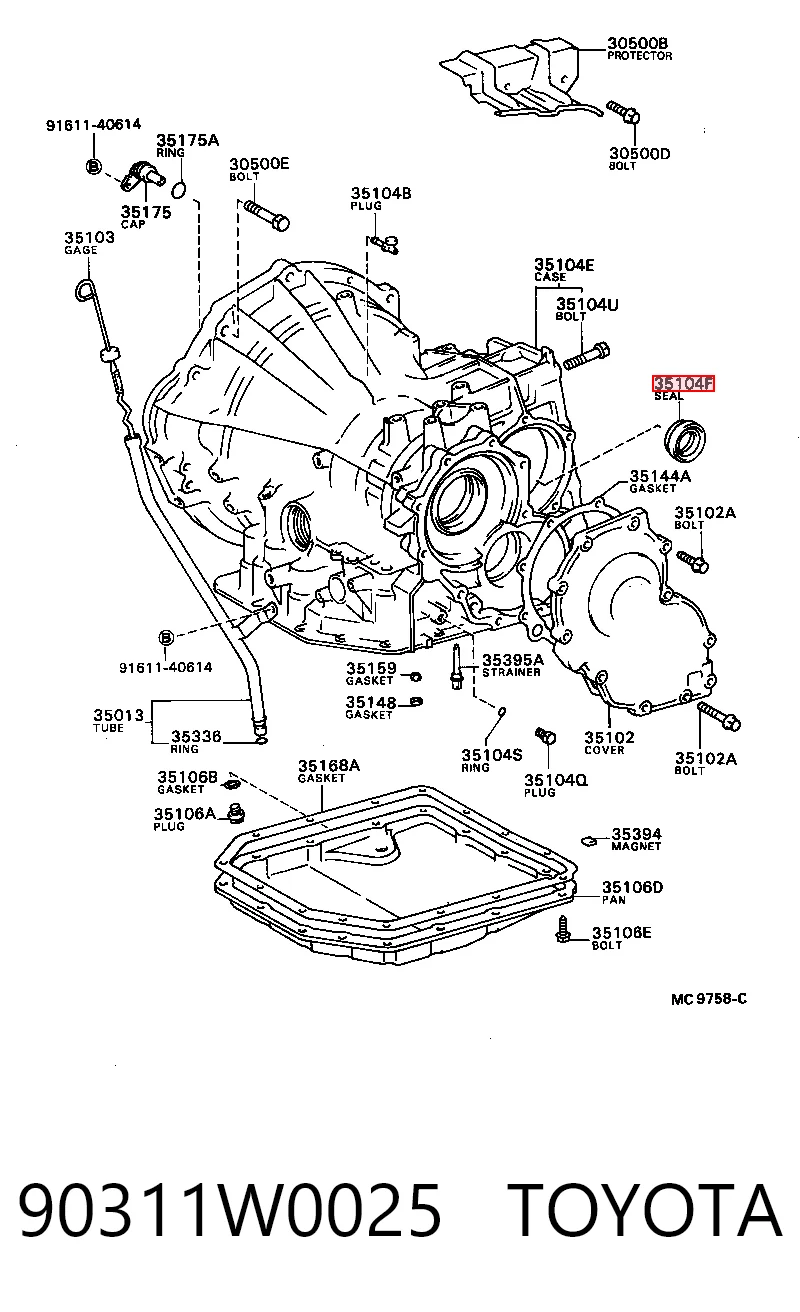 90311W0025 Toyota