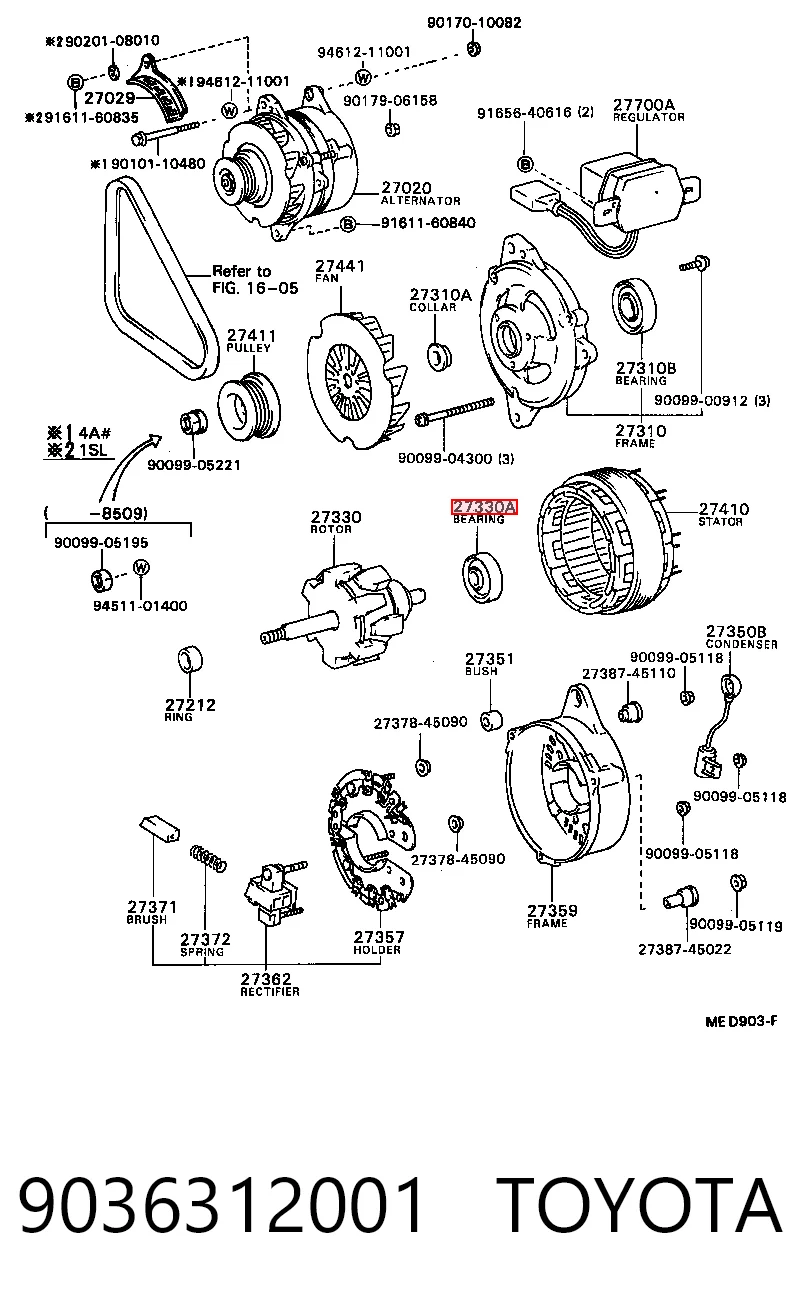 9036312001 Toyota