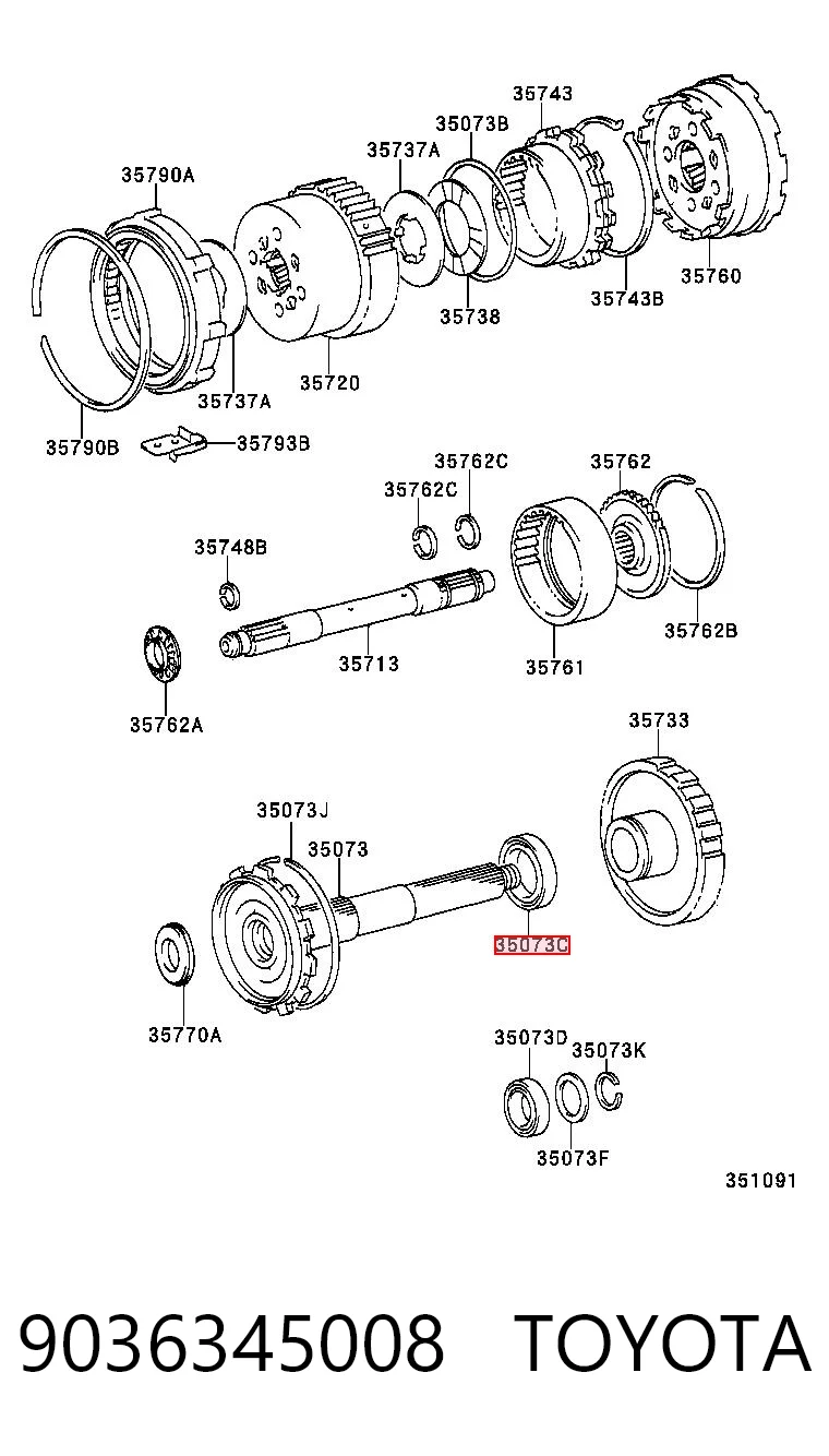 9036345008 Toyota