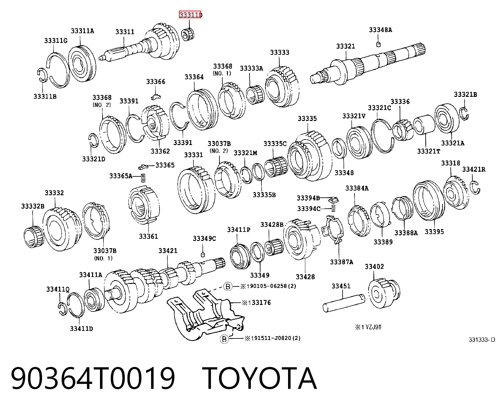 Cojinete, soporte intermedio del árbol de transmisión Toyota Hilux pick-up (KUN25) (2005 - 2015) precio, desde 27,10 EUR