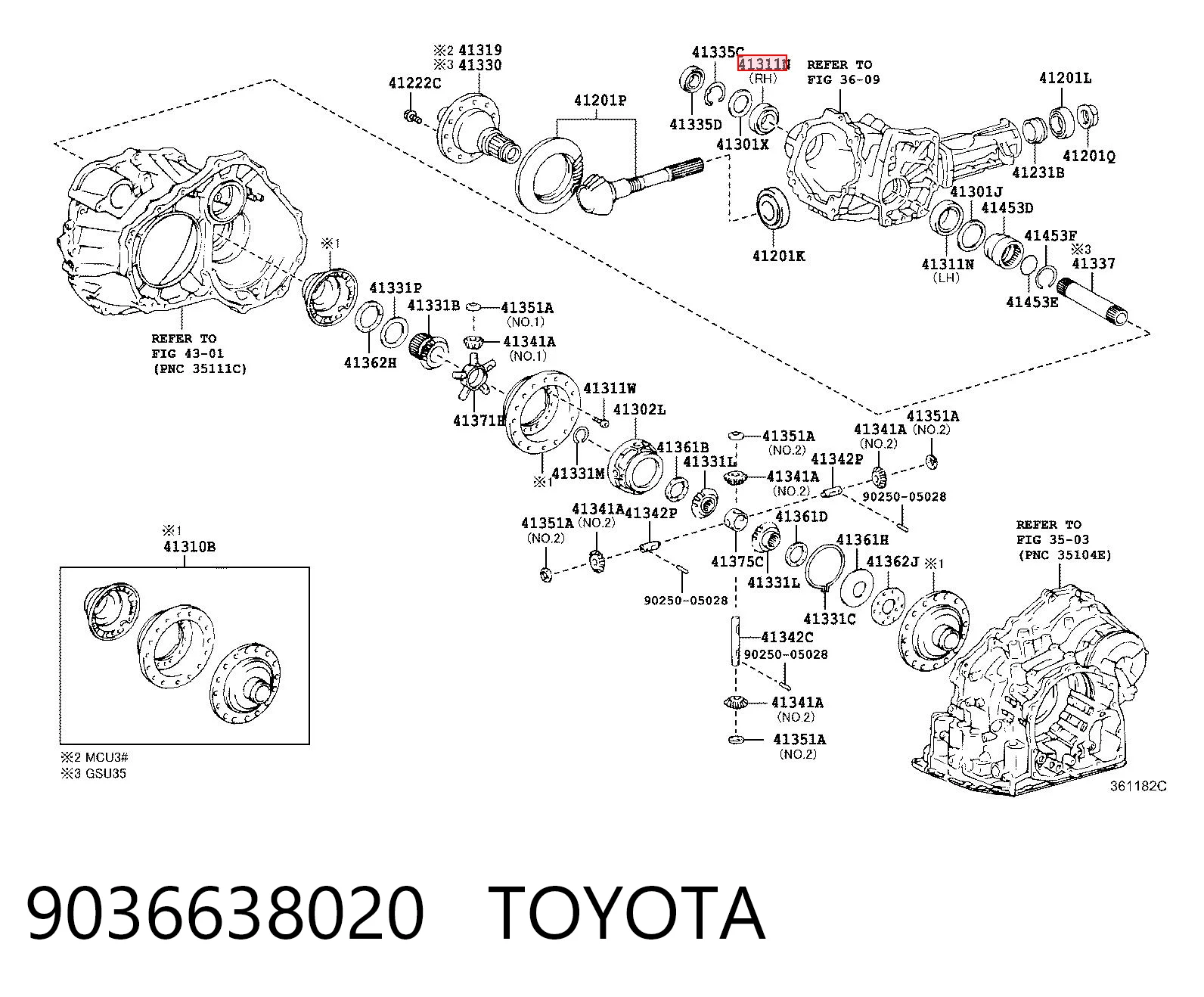 9036638020 Toyota