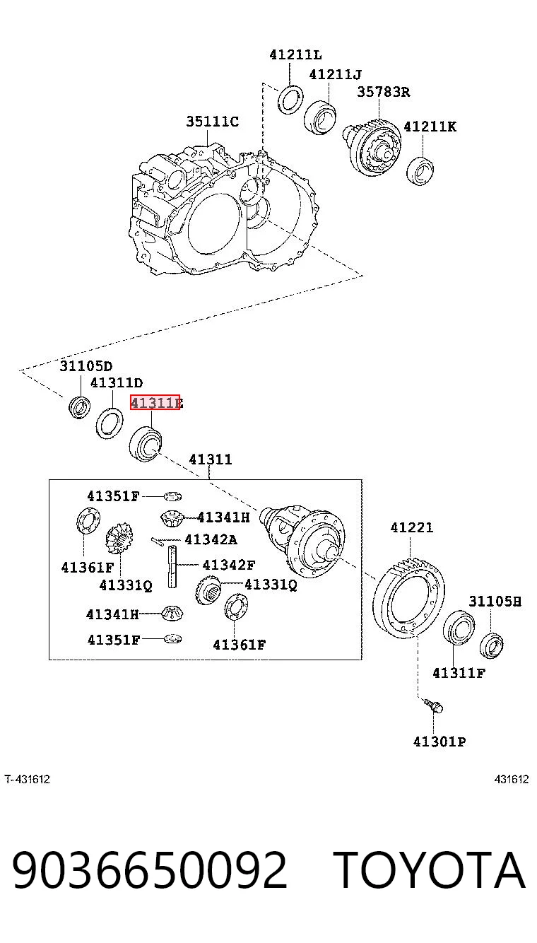 9036650092 Toyota