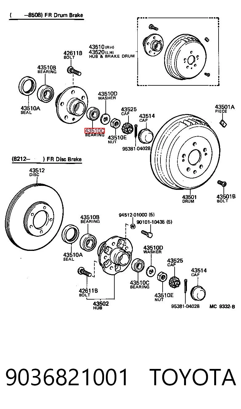 9036821001 Toyota