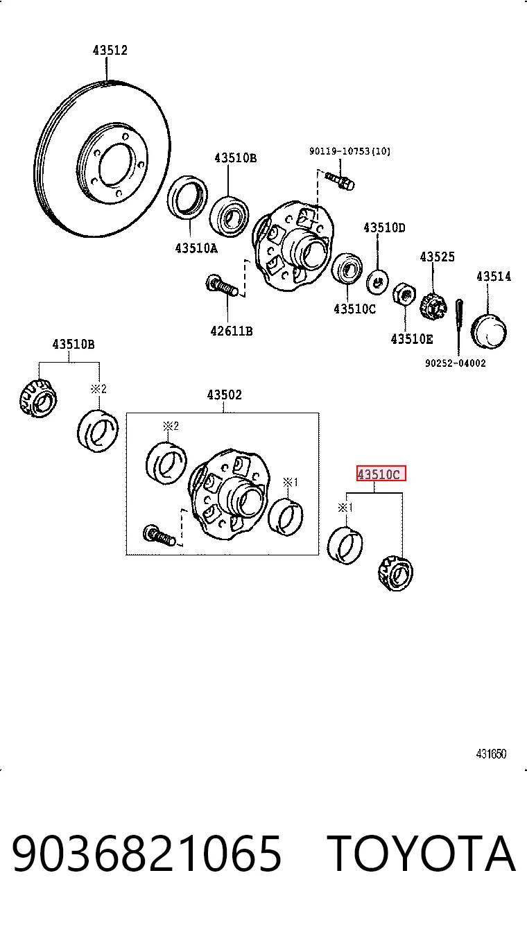 9036821065 Toyota