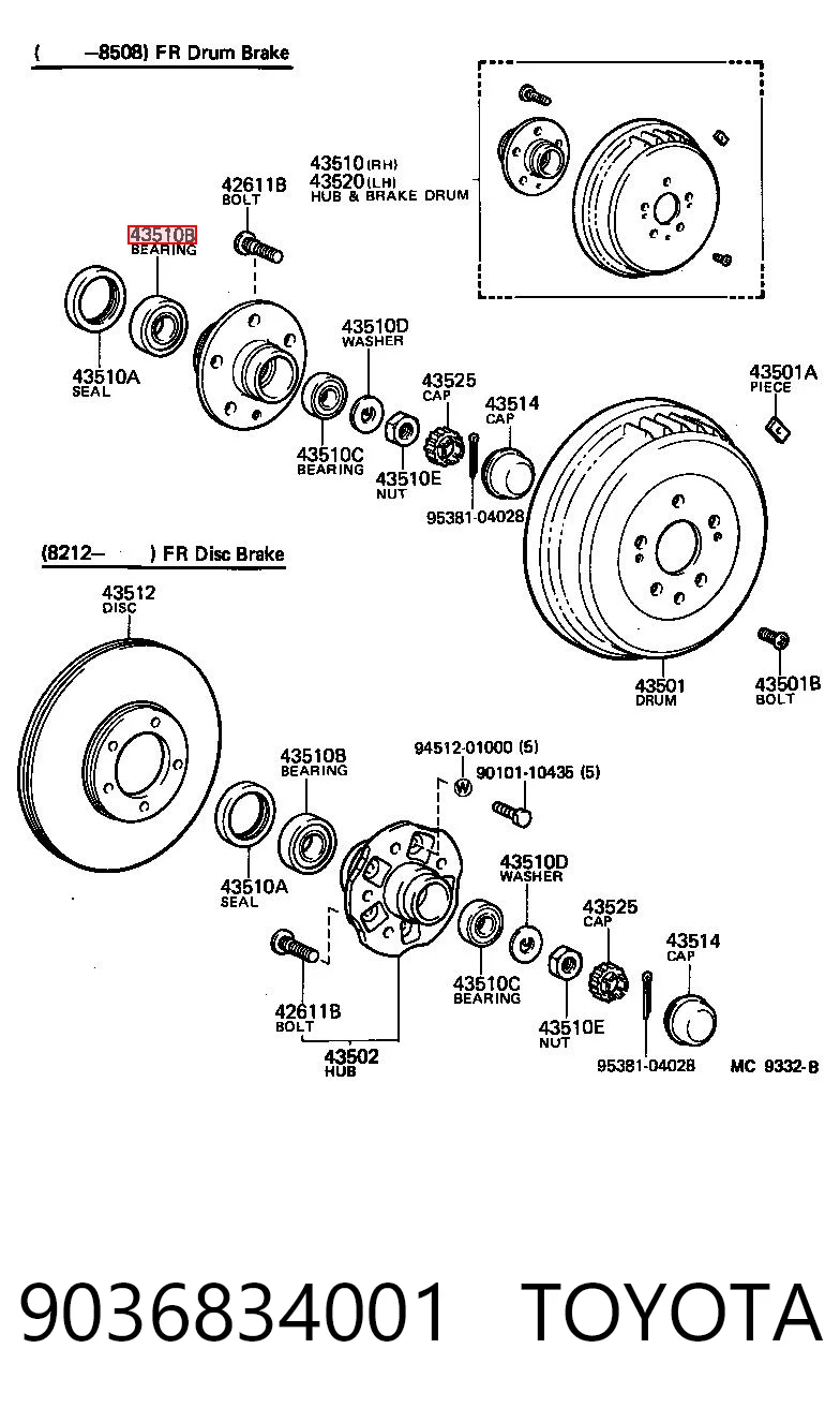 9036834001 Toyota