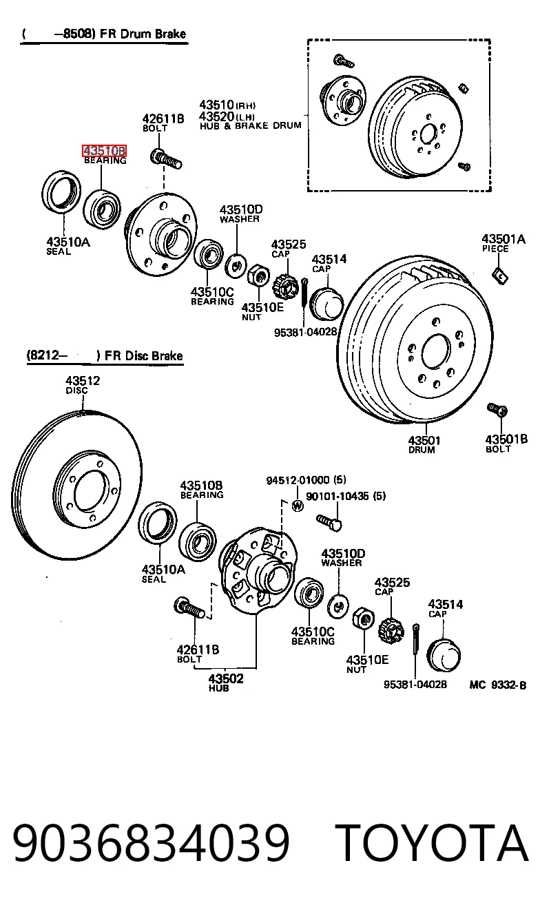 9036834039 Toyota