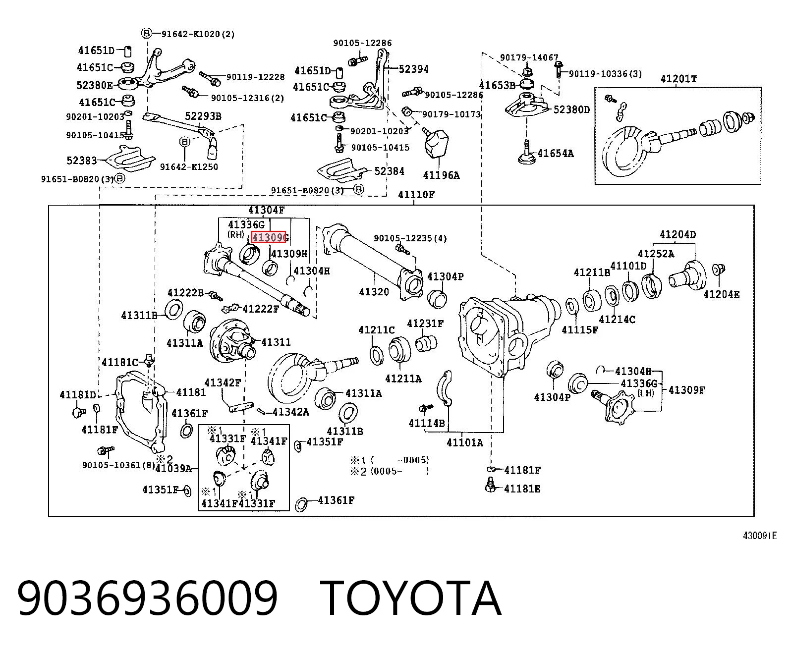 9036936009 Toyota