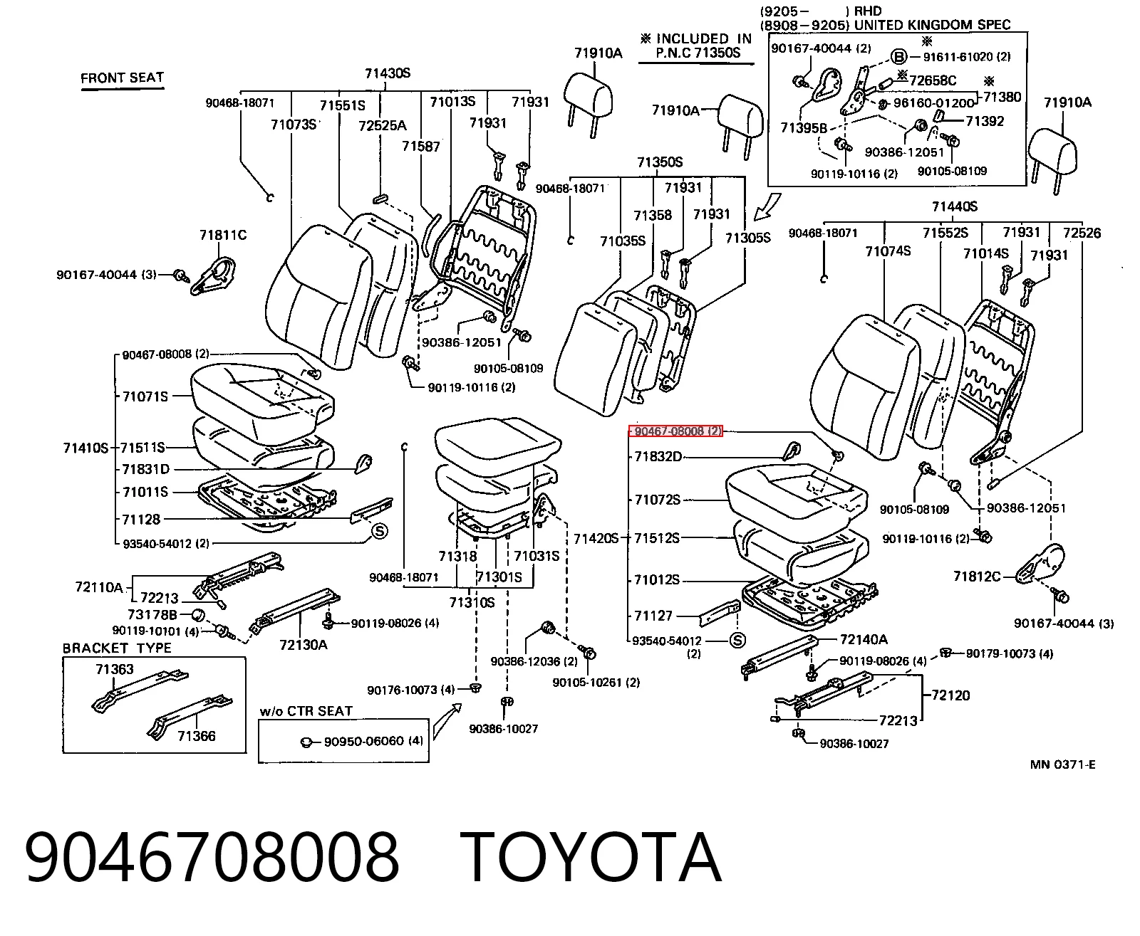 9046708008 Toyota