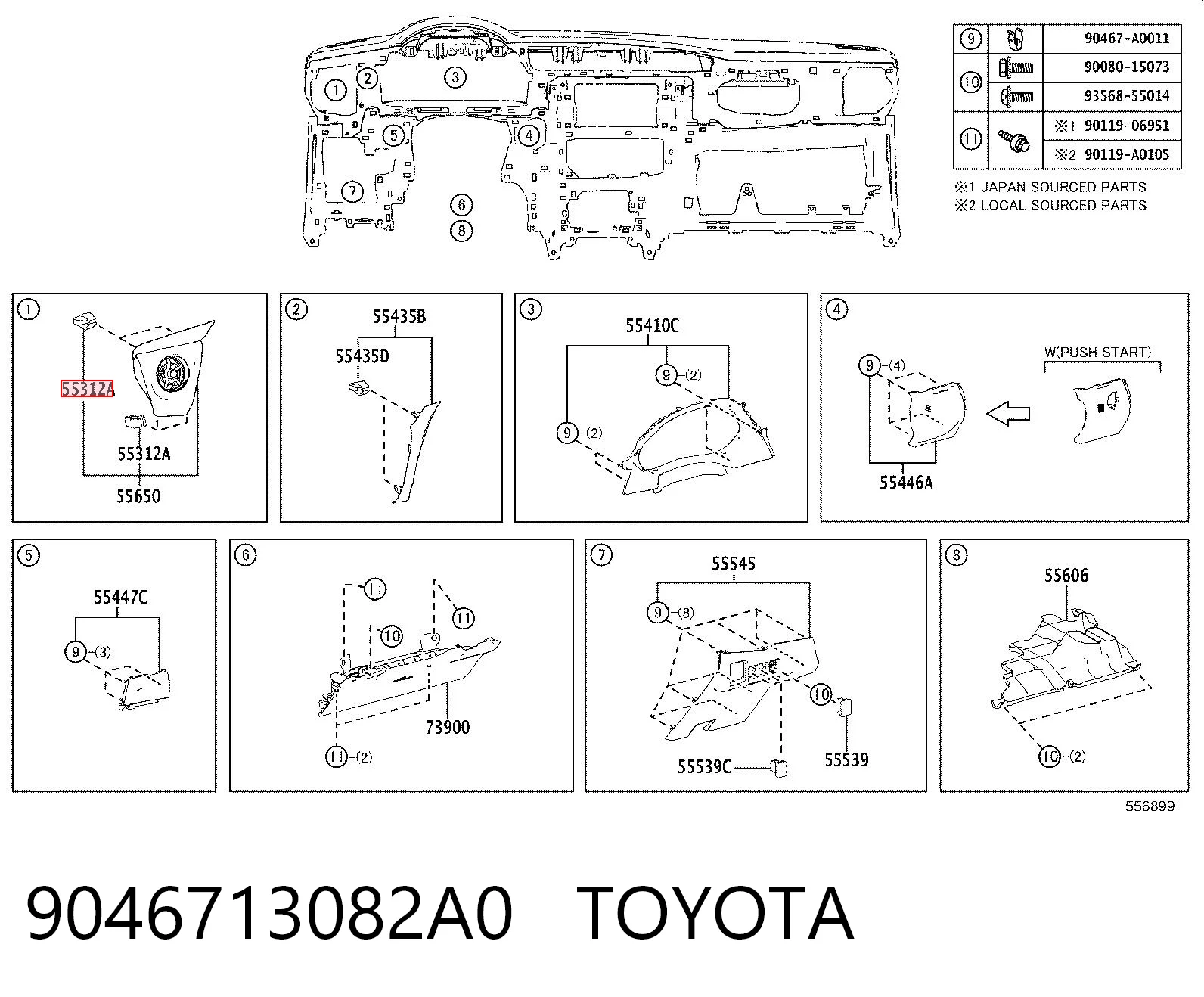 9046713082A0 Toyota