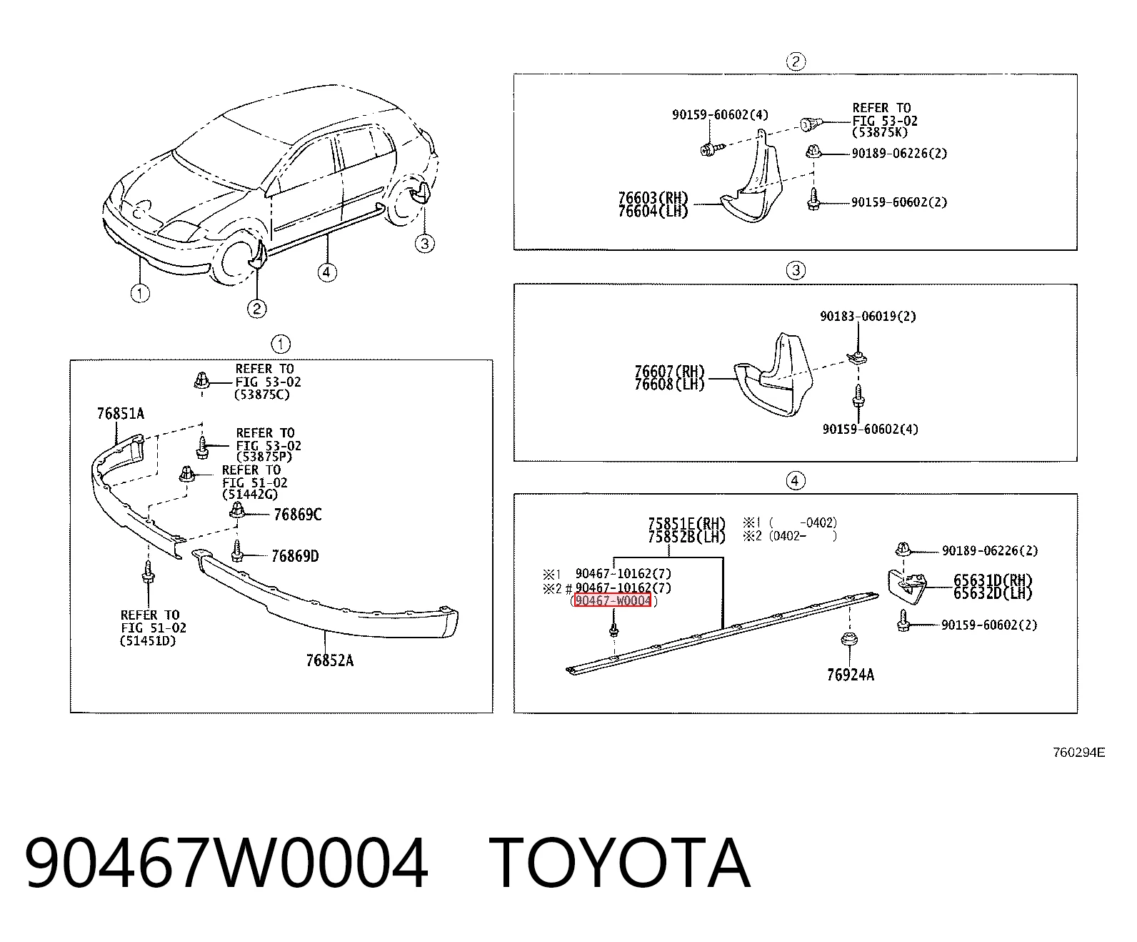 90467W0004 Toyota