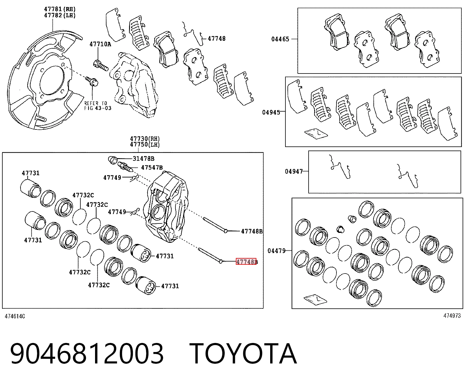 Juego de resortes de sujeción de pastillas de freno delanteras para Toyota 4 Runner N130