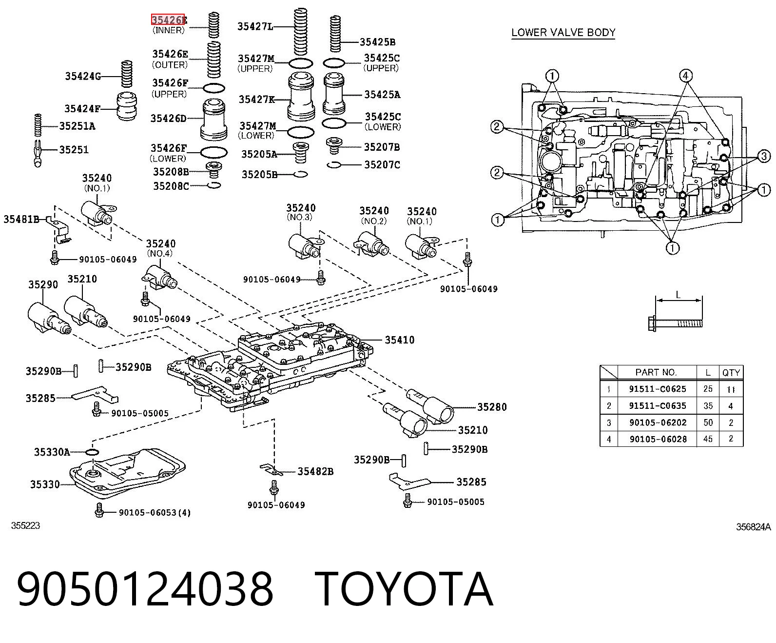 9050124038 Toyota