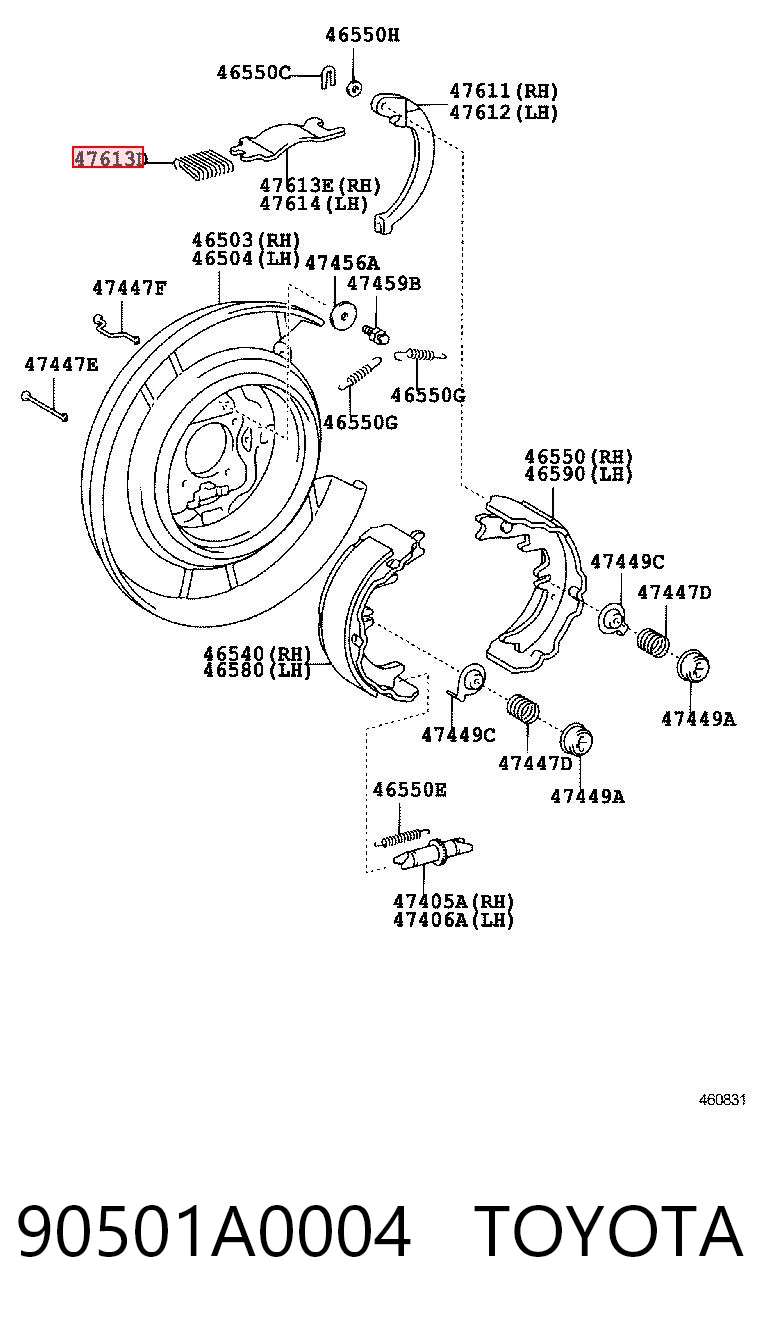 90501A0004 Toyota