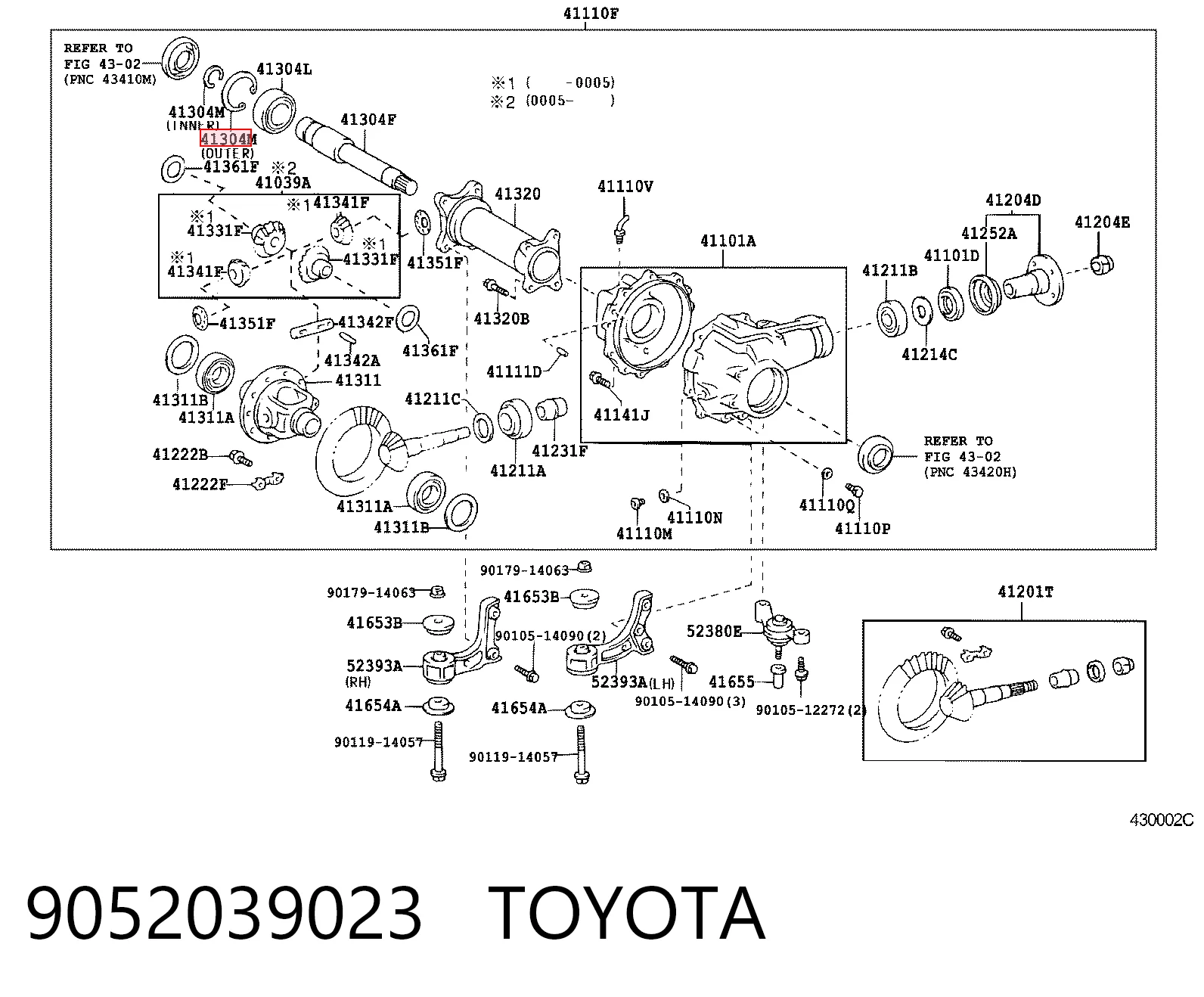 9052039023 Toyota