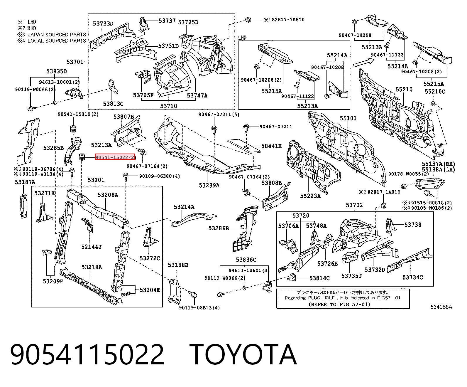 9054115022 Toyota
