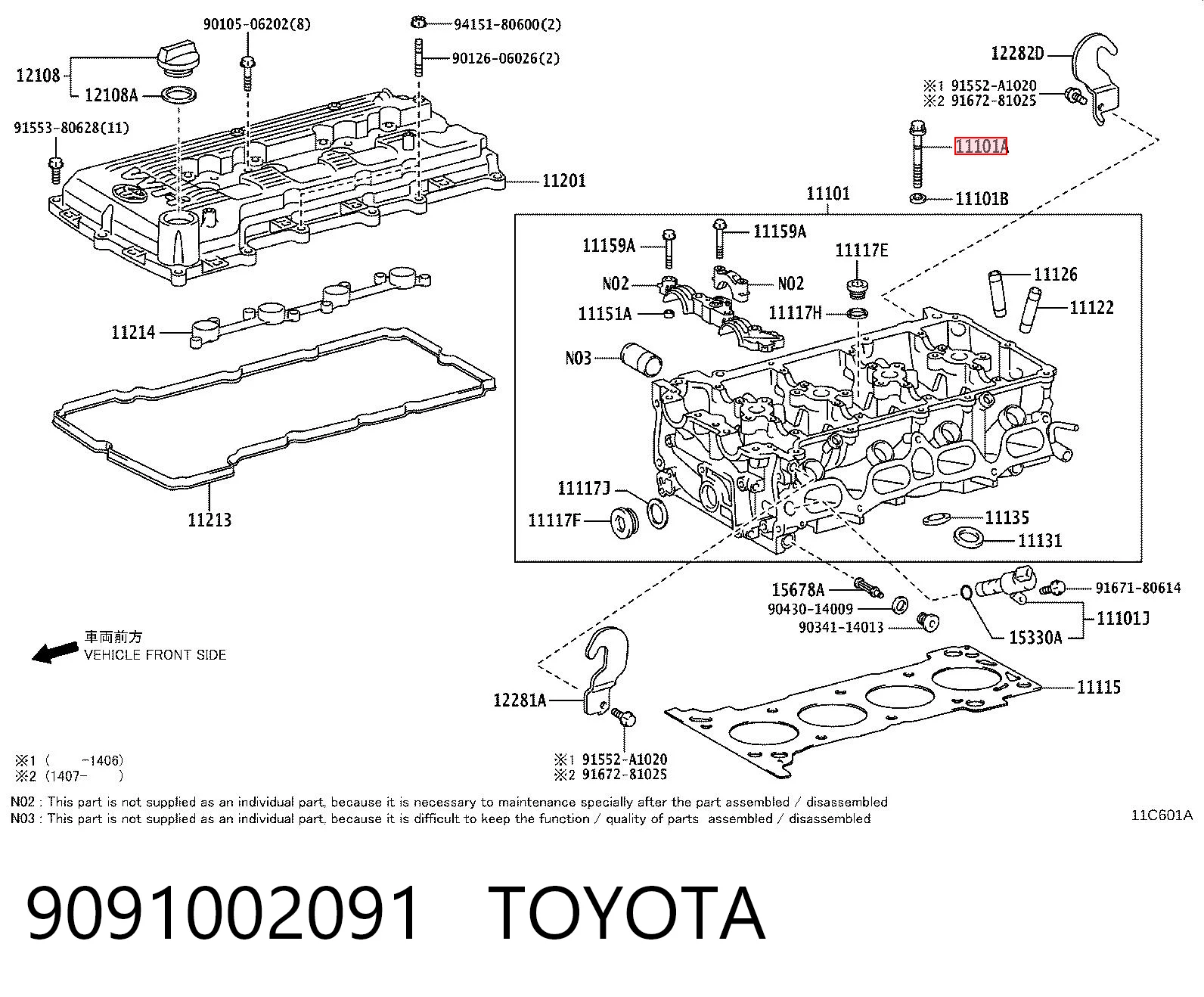 9091002091 Toyota Pernos de culata