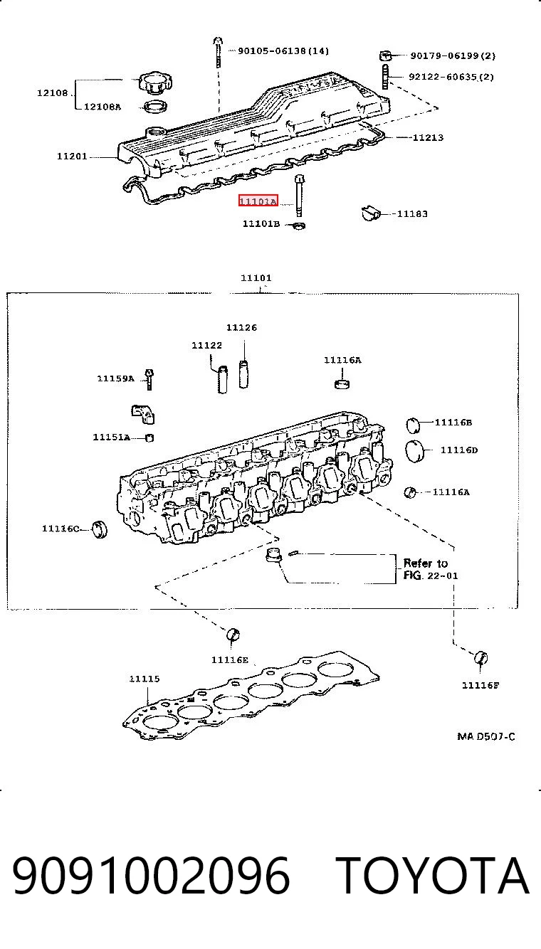 Pernos de culata para Toyota Land Cruiser 80 J8