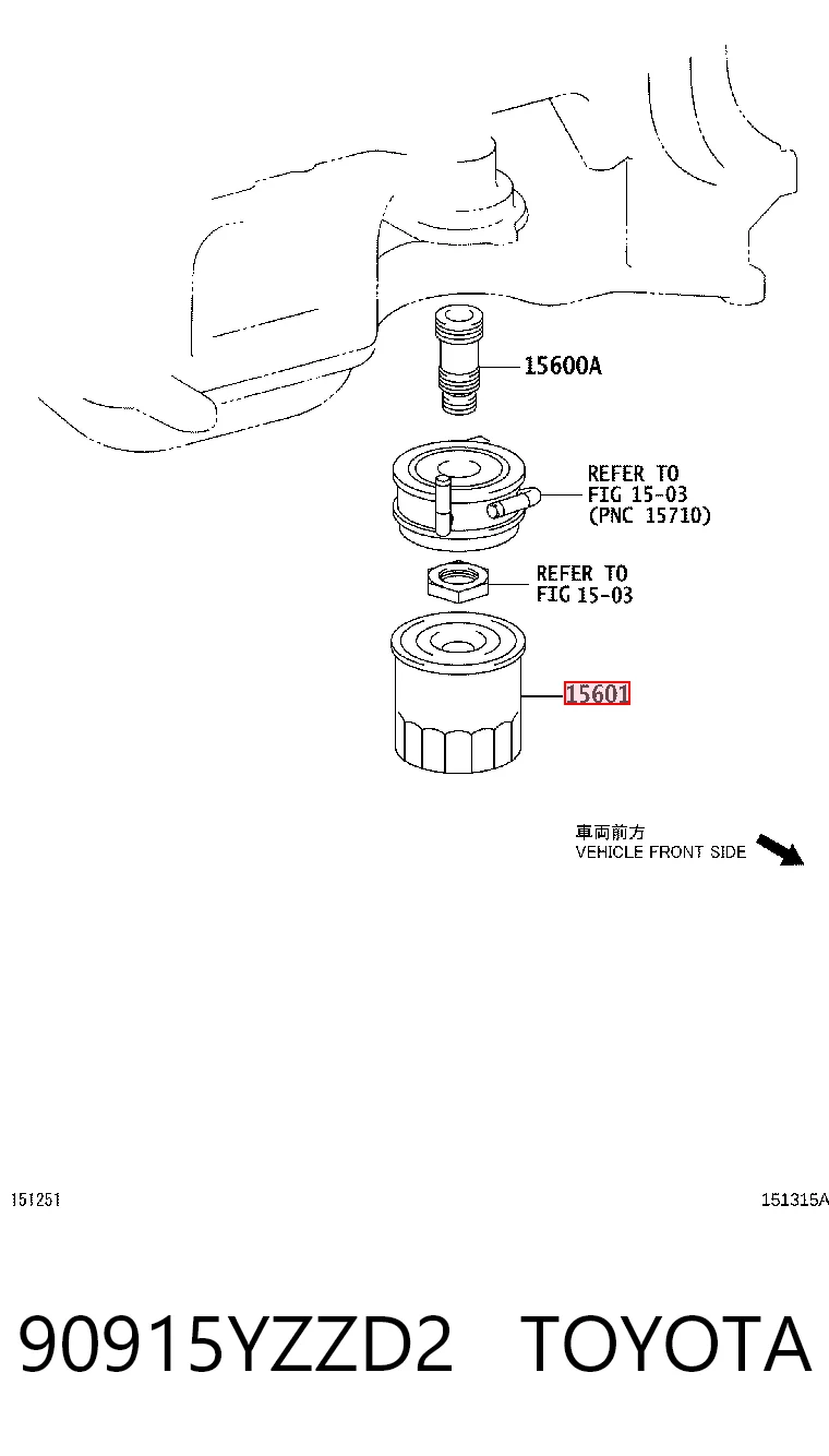 90915YZZD2 Toyota Filtro aceite