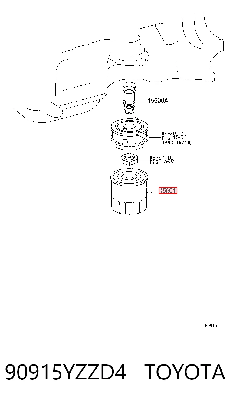 90915YZZD4 Toyota Filtro aceite