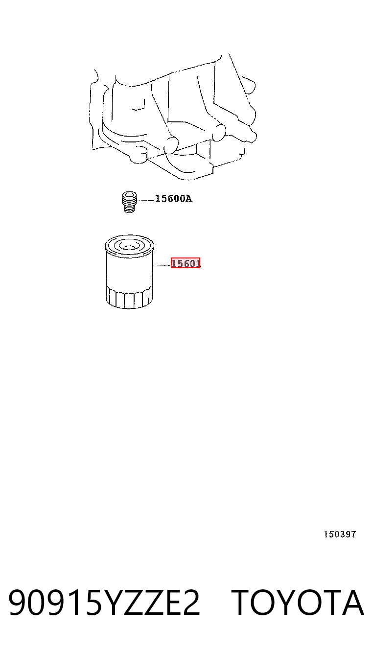 90915YZZE2 Toyota Filtro aceite