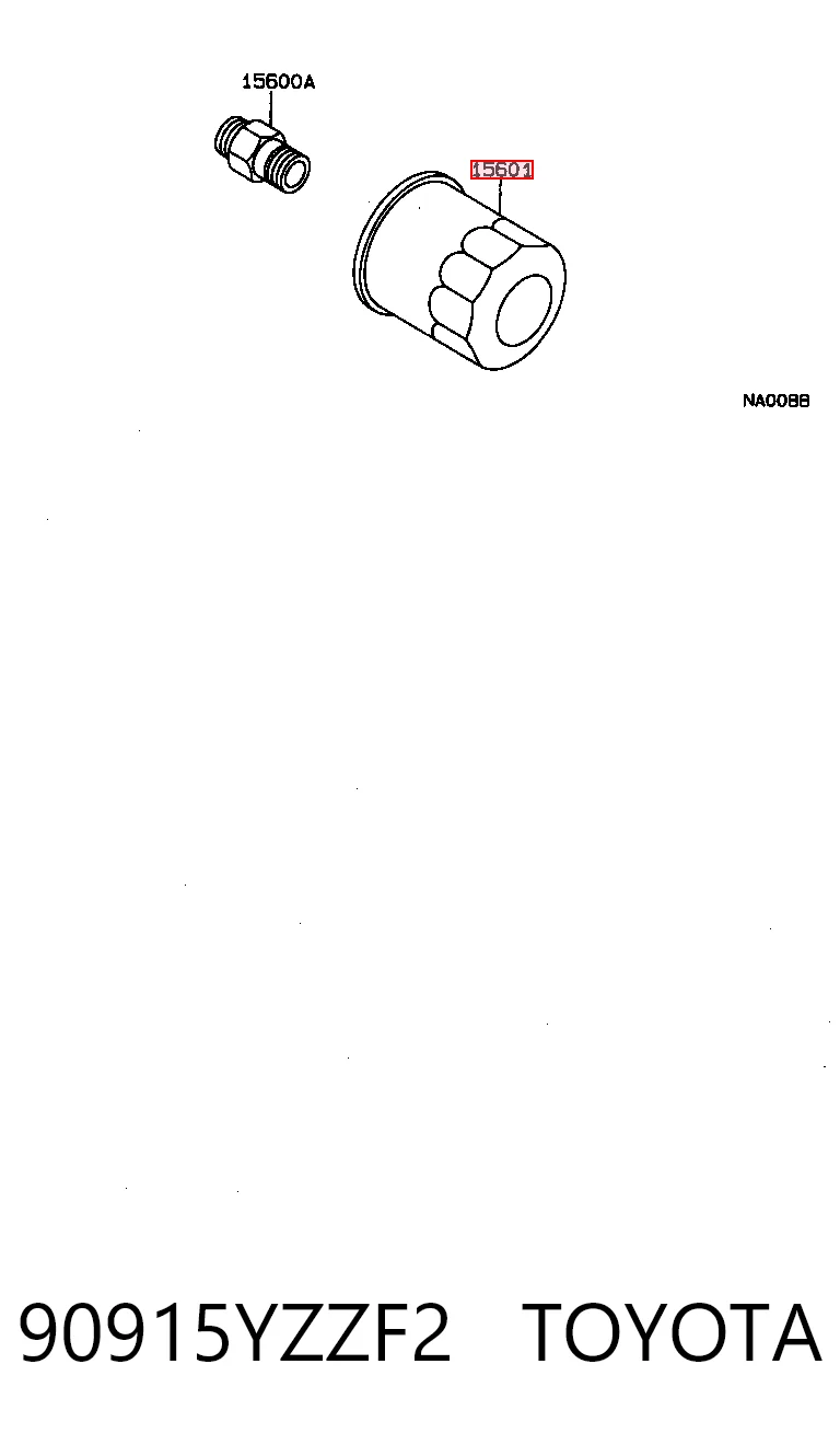 90915YZZF2 Toyota Filtro aceite