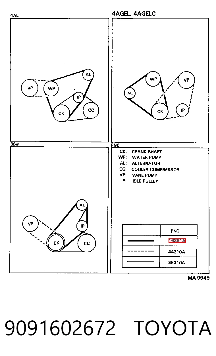 9091602672 Toyota
