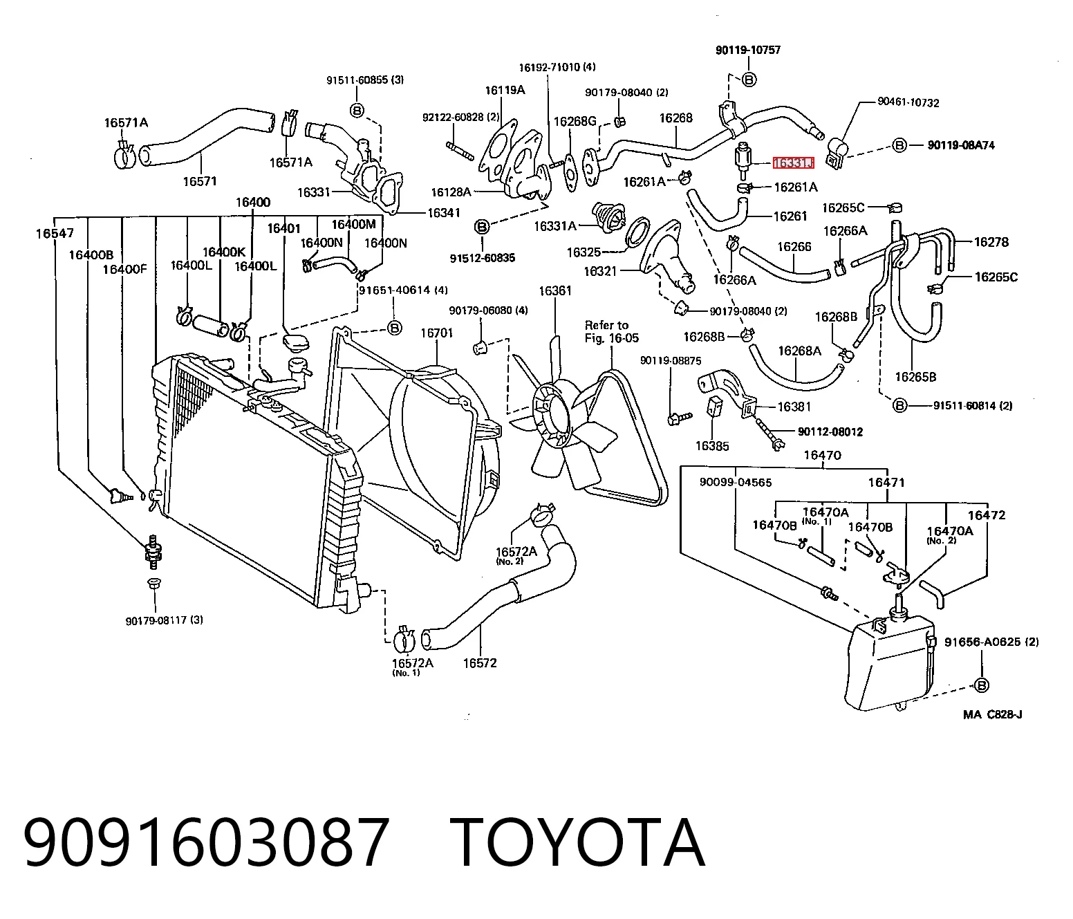 9091603087 Toyota