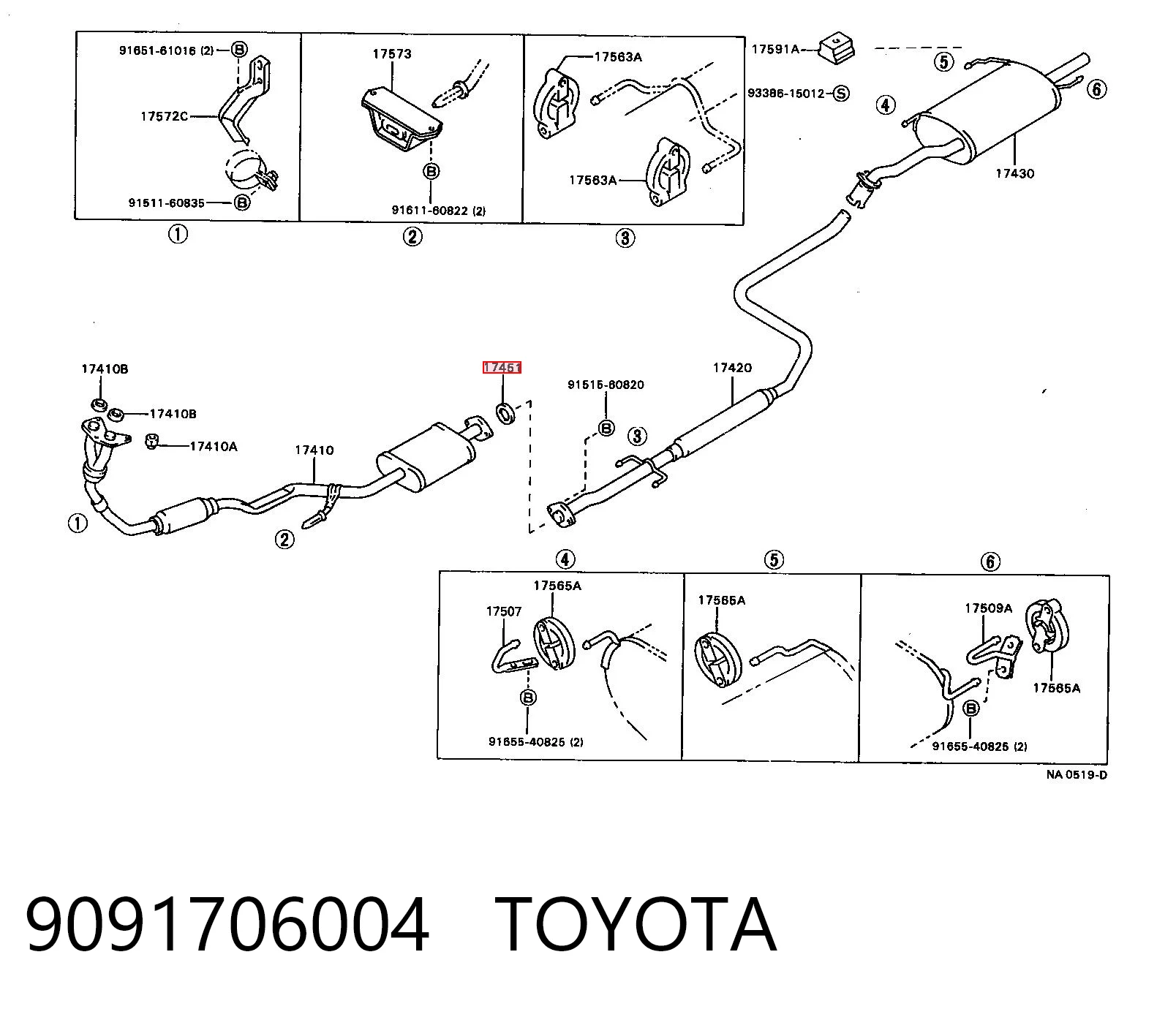  Junta de escape Toyota Camry 2