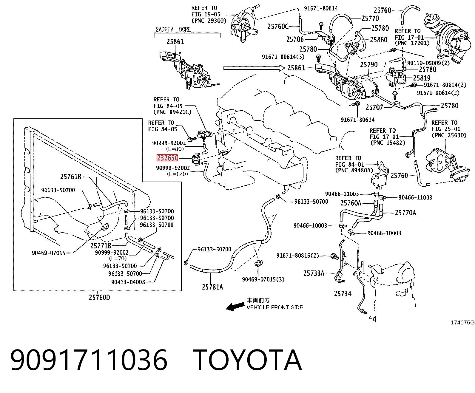 9091711036 Toyota Filtro del sistema EGR