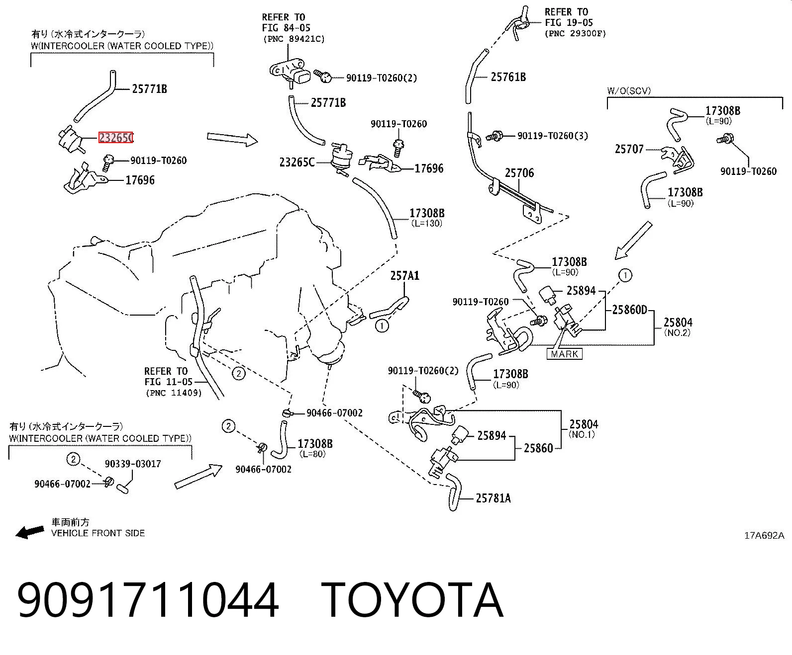 9091711044 Toyota Filtro de ventilación del cárter